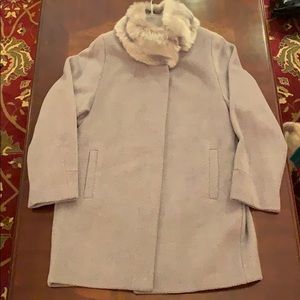 NWOT Jones NY Wool Coat with faux fur collar